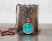 Penny Candy - Upcycled Enameled Penny Necklace - SAFFIRE