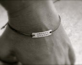 Personalized Stamped Waxed Linen Bracelet - Create Your Own