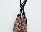 Foral upholstery fabric mini backpack 1990s