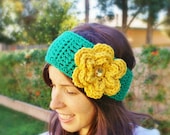 NEW College Colors Crochet Earwarmer--Oregon--Headband