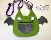 Winged Kitty Cat Zombie Purse