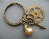 Steampunk Keychain - Steampunk Jewelry - Steampunk Key Ring - Key Holder - Steampunk Gear - Steampunk Accessories - Key Keychain