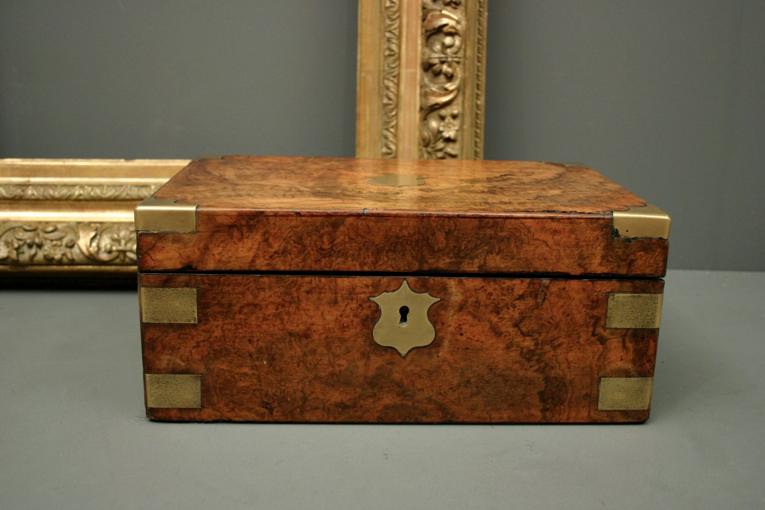 English Writing Slope - Burl Walnut - Late 1800's