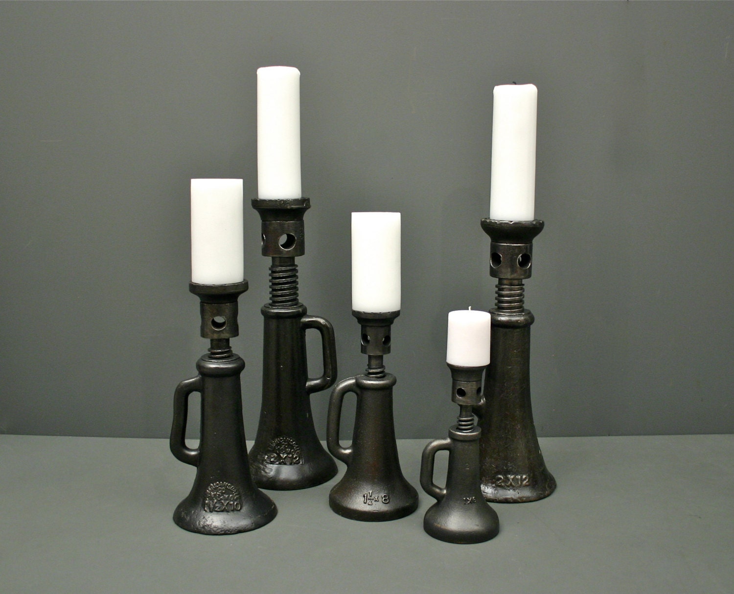 Industrial Cast Iron House jack -  X Large Candlestick