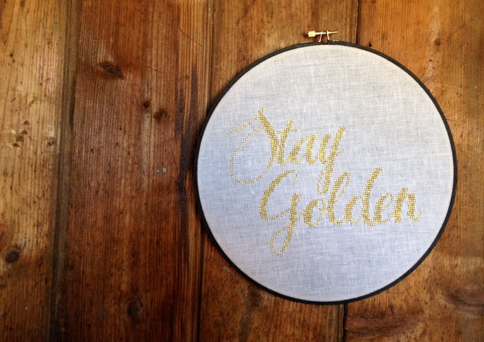 Stay Golden Pdf Cross Stitch Pattern