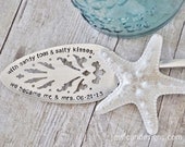 WIth Sandy Toes and Salty Kisses - Personalized, Hand Stamped Vintage Wedding Cake Server