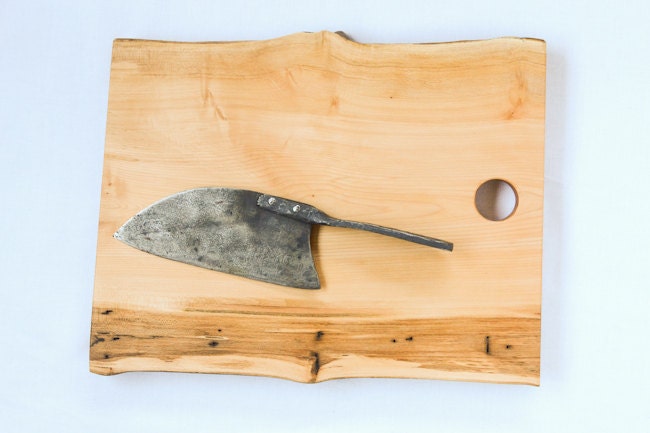 Discounted Wood Cutting Board, Natural Edge Salvaged Maple 817, Ready to Ship
