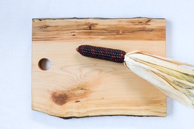 Discounted Wood Cutting Board, Natural Edge Salvaged Maple 816, Ready to Ship