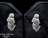 Sea Otter Cuff Links Sterling Silver