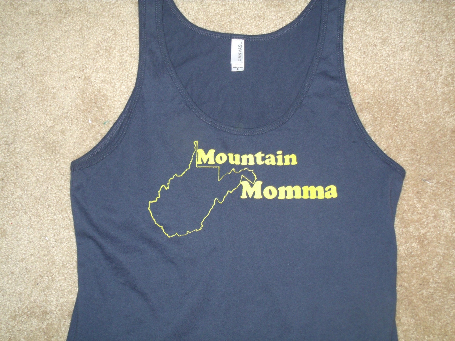 Mountain Momma West Virginia state unisex tank top