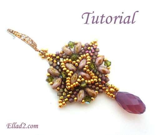 Tutorial Super Square Earrings - Beading Tutorials by Ellad2