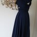 Ready to Ship- Last of Fabric-Nautilus Navy Blue Octopus Convertible Wrap Dress