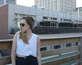 Vintage white crop top