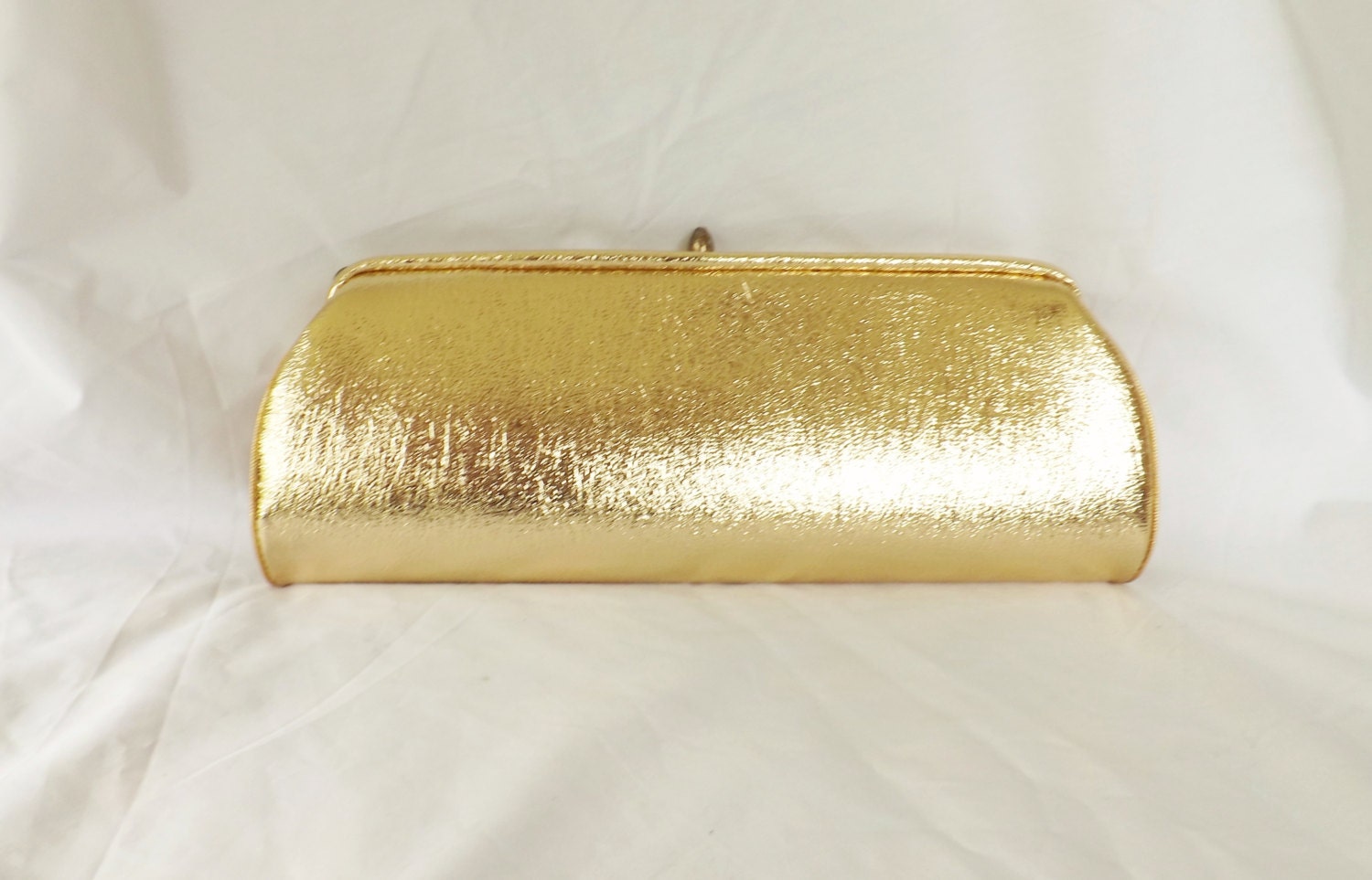 1950s gold handbag clutch / 1950s vintage gold Handbag Bag Clutch