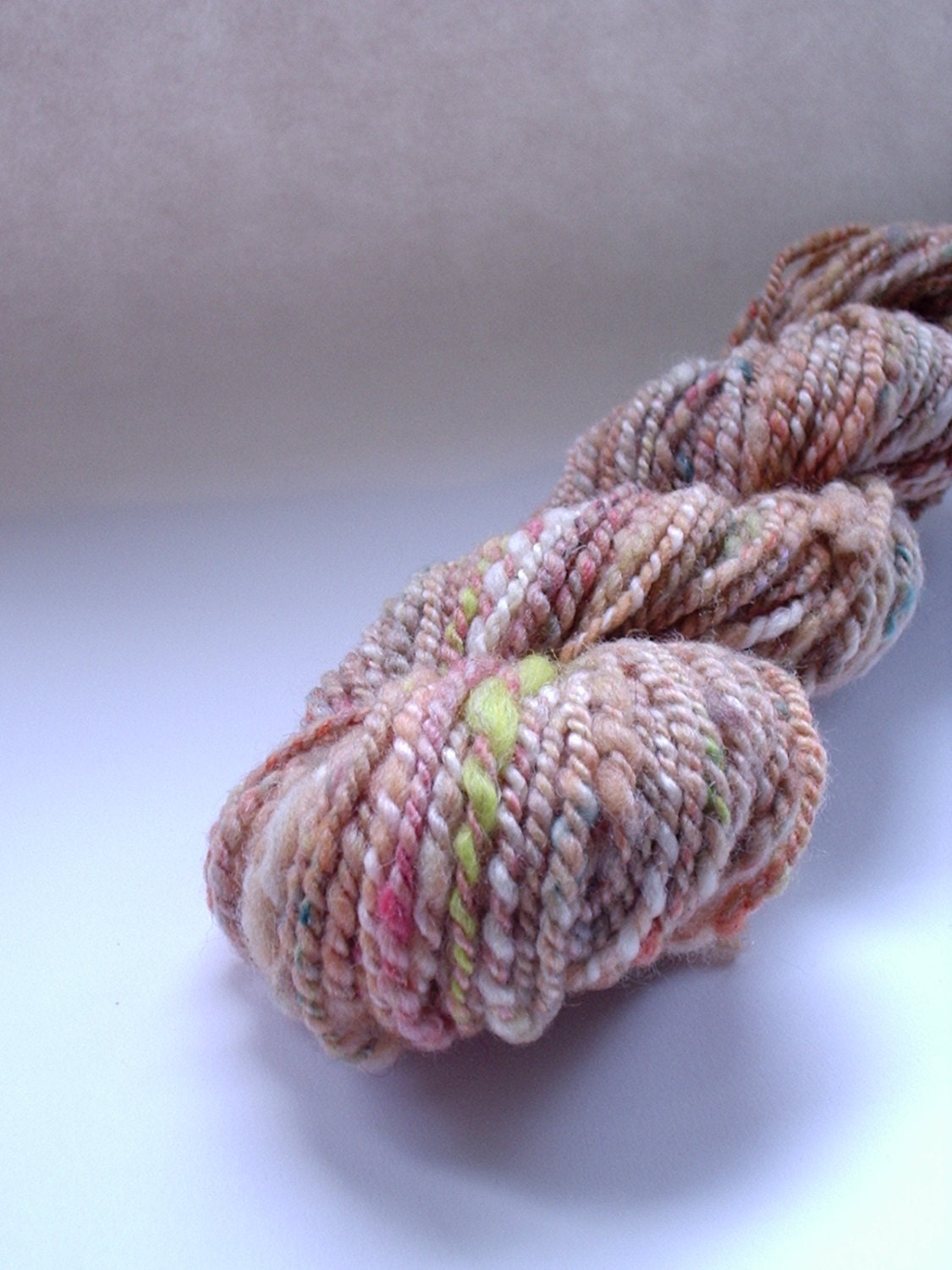 Handspun Yarn -   2ply - Faded Marigold  -  1.5 oz  Skein