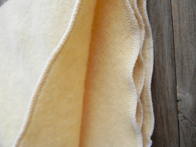 Organic 100% Wool Puddle Pad Wool Crib Pad Mattress Pad Crib Pad 34"X24.5" Buttercream