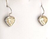 Yellow Heart Earrings