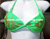Medium LIMITED GREEN triforce eagle Legend of Zelda bikini top