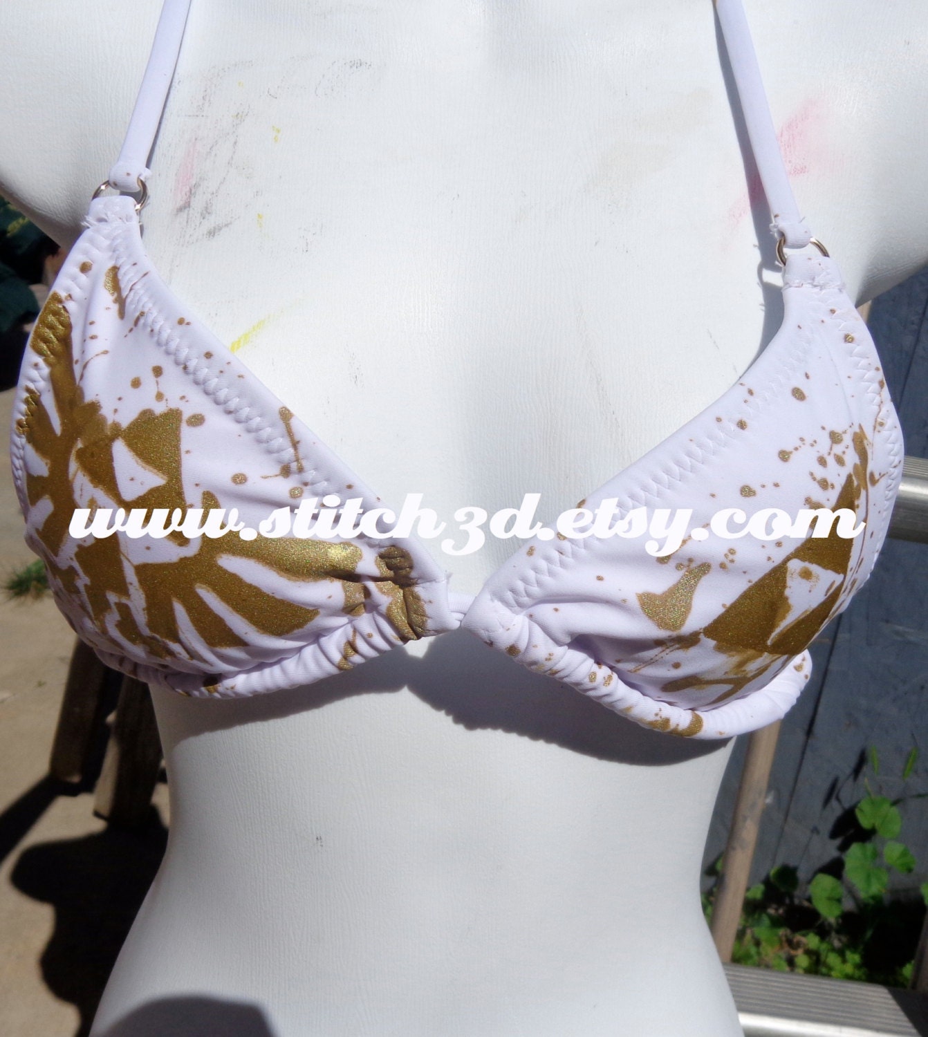 Medium LIMITED WHITE triforce eagle Legend of Zelda bikini top
