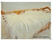 Ivory Mongolian Faux Fur Rug Nest, 30"x17"Beautiful Photography Prop, More Color Choices Available