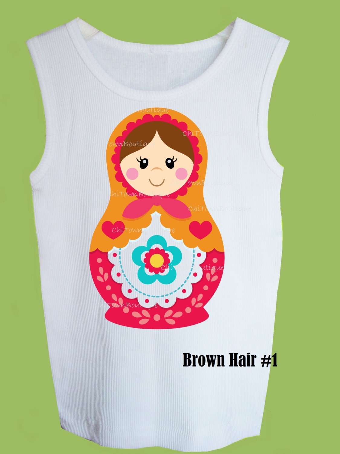 Matryoshka Nesting Doll One Piece Baby,Tank or tshirt by ChiTownBoutique.etsy
