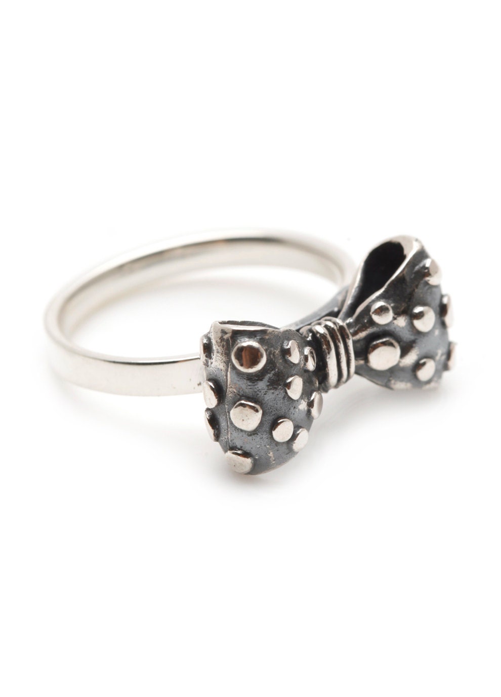 Carpe Diem 925 Sterling Silver Polka Dot Bow Wedding Engagement Ring Rings Jewelry Jewellery CDR-100