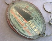 Savannah Line Cruises - Bracelet with vintage travel poster image...great for travel, cruise, and vintage enthusiasts