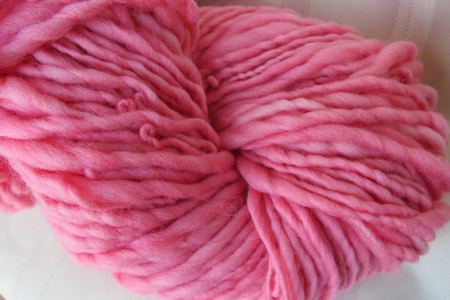 Bubble Gum Handspun Art Yarn 150 yards