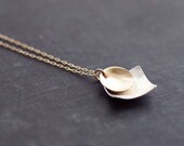Sterling Silver and Brass Charm on Goldfill Chain Necklace