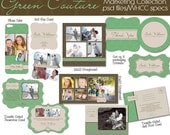 SALE ADD-ON Green Couture Marketing Template Collection- custom branding templates for photographers- 10 additional pieces
