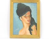 vintage gypsy oil portrait