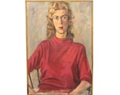 vintage mid-century oil portrait - no. 5