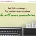SALE 10% OFF Childrens Wall Decal Let him sleep for when He wakes He will move Mountains  Large Vinyl Decal