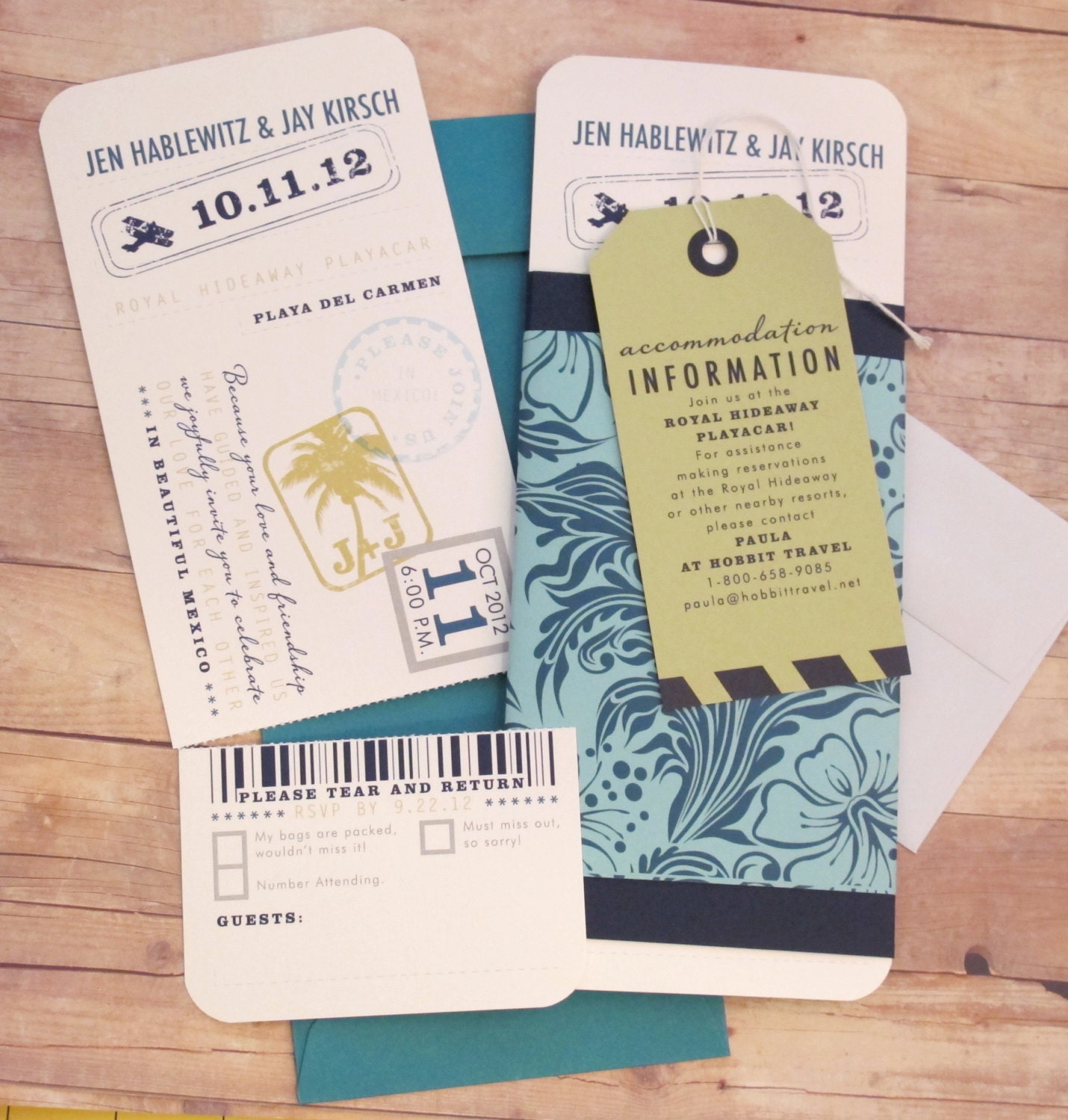 Destination Ticket - Boarding Pass - Wedding Invitation