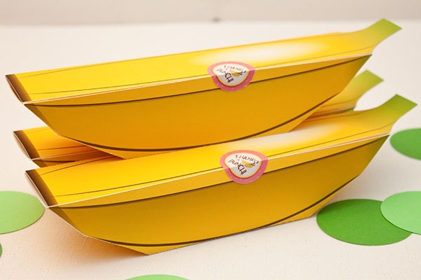 BANANA Favor Box - DIY Printable PDF Il_570xn