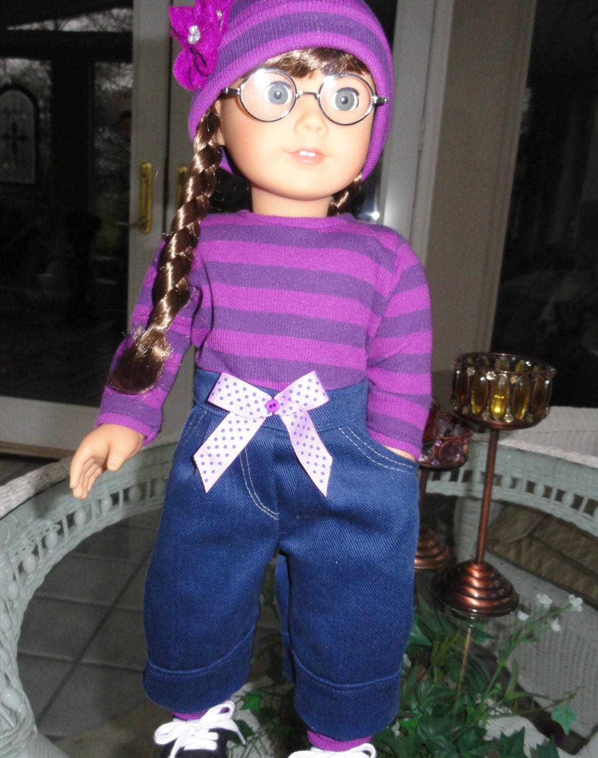 Hat Shirt Pants and Socks for American Girl Doll or other 18 inch Doll