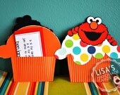 Custom Elmo Birthday Invitations Handmade by Lisa