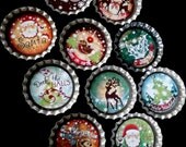 Fun Christmas Santa Magnet Set