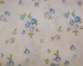 Rachel Ashwell-Dainty Blue and Lavender Roses-Fabric-1 yard-Shabby Chic-GORGEOUS-Shabby Chic
