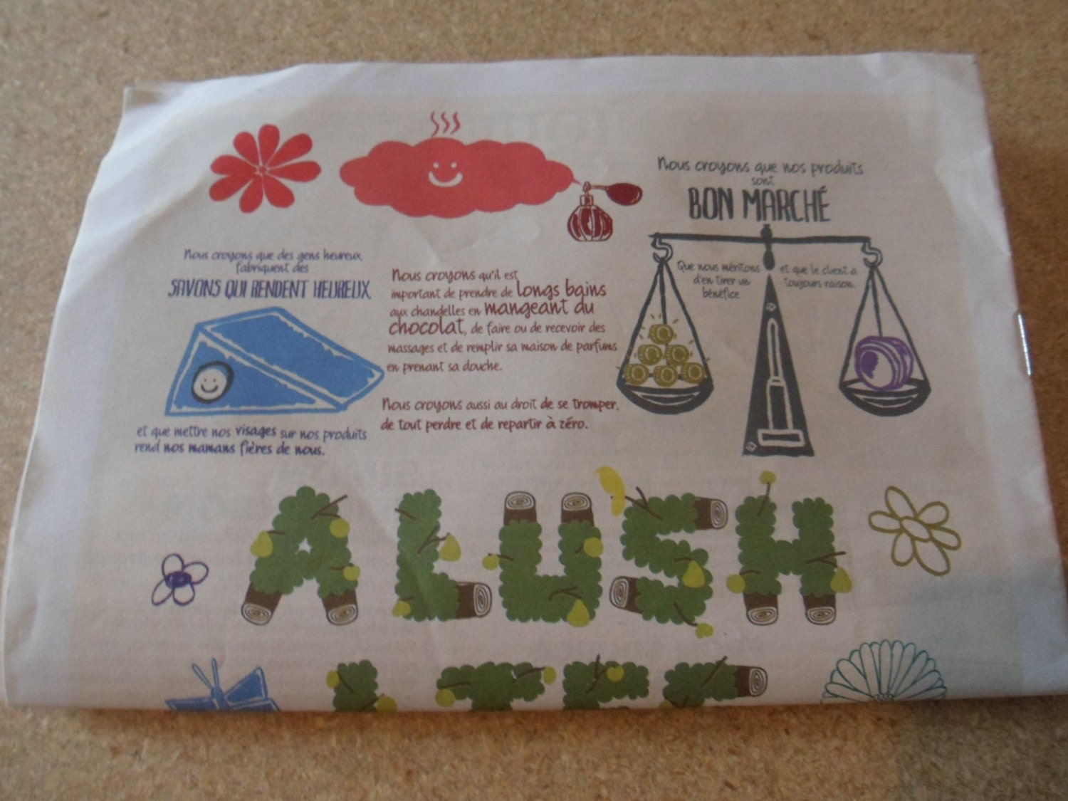 Lush Spa FRANCE Summer 2012 make-up bag LUSH LIFE