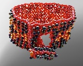 ING golden red embroidered bracelet
