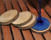 handmade Ash wooden coasters . . . set of 6