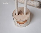 rustic birch branch guest book wedding pen holder . . . wood birch holder