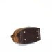 Alfie tan waxed canvas & dark brown leather bag