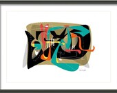 Mid Century Modern Abstract print Archipenko's Voids 2 11x14 by Edwin Wade
