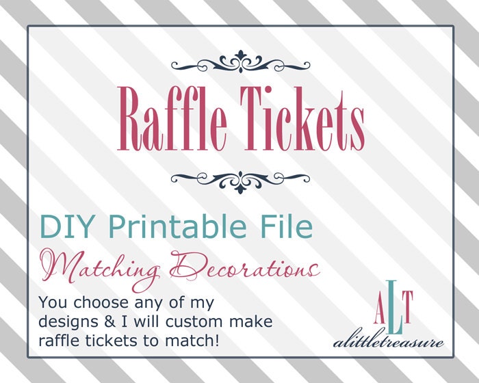 CUSTOMIZED Diaper Raffle Tickets - Baby Shower Decorations