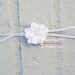 white baby headband, newborn headbands, small white flower, infant headband, toddler headband, baptism headband