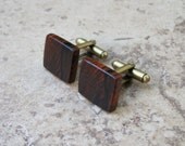 Cocobolo Wood Cufflinks - Gift Box ready - 926