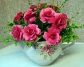 Hot Pink Paper Flower arrangement  Bright  Spring colors  GReat Birthday Get Well Anniversary