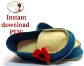 Baby Shoes Sewing pattern - Wool Felt Mocs